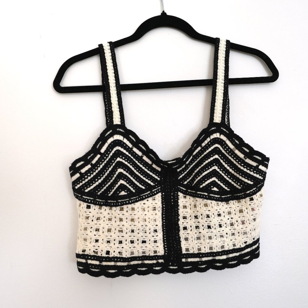 Jason Wu Crochet Eyelet Crop Top